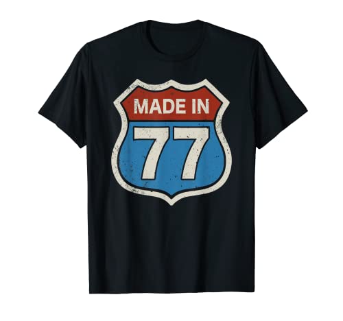 Made In 1977 US 45 Year Old Gifts 45th Vintage Birthday T-Shirt