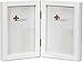 Lawrence Frames Hinged Double White Wood Picture Frame, Gallery Collection, 5 by 7-Inch