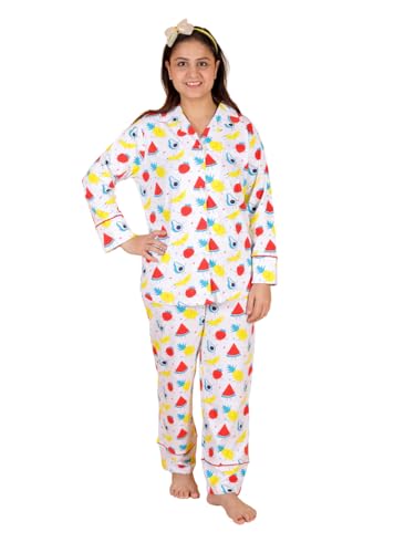 Image of The Mom Store Pajama Set for Women | Soft Cotton Breathable Nightwear for Comfortable Sleep | Stylish Elegant Sleep Suit & Lounge Wear for Womens | Everyday Nightsuit | Shirt Pyjama Set for Women