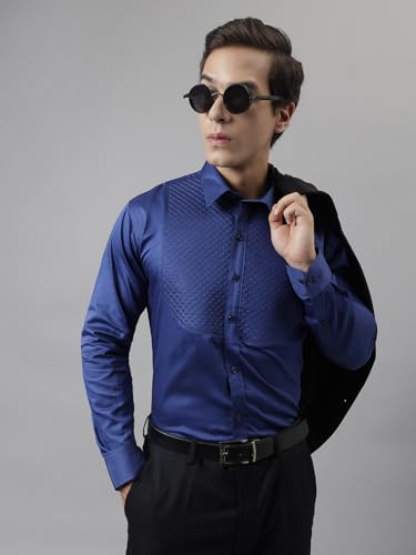 Image of Hancock Men White Pure Cotton Slim Fit Formal Shirt(5444White)