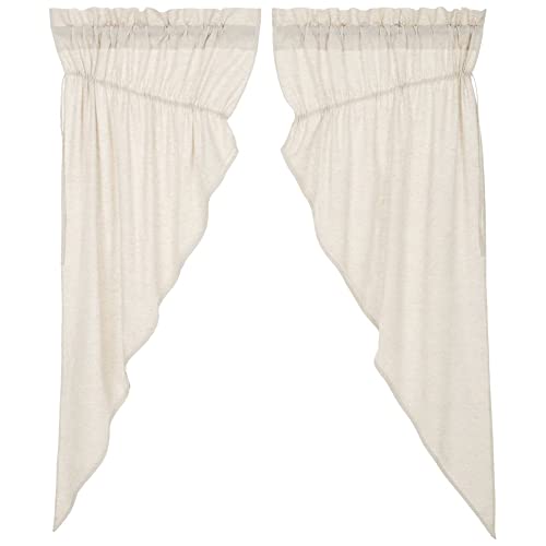 VHC-Brands-Simple-Life-Flax-Solid-Color-Cotton-Linen-Blend-Farmhouse-Curtains-Rod-Pocket-Drawstring-Ties-Prairie-Panel-Pair-Natural-Creme-White VHC Brands Simple Life Flax Solid Color Cotton Linen Blend Farmhouse Curtains Rod Pocket Drawstring Ties Prairie Panel Pair Natural Creme White