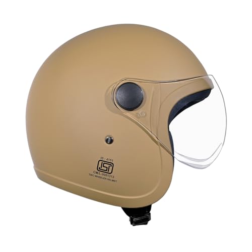 Image of Studds Jet Open Face ISI Certified Helmet with Chopper Visor Desert Storm - L