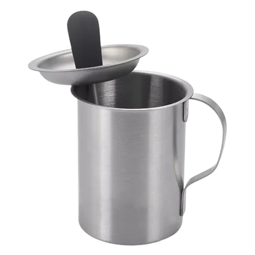 Multifuncional BBQ Basting Pot and Brush Set, Stainless Steel Sauce Pot with Basting Brushes for Grilling and Cooking, 3.66 x 3.66 x 6.1 pulgadas