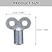 Nikeg Water Key 20pcs Radiator Valve Key Set - Universal Heating System Bleeder Tool for Air Vent Release, Faucet & Plumbing Maintenance for Shut Off Valve