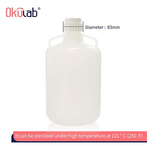 image for Okulab 5.2 Gallon Jug, Heavy Duty Plastic Jug, PP Material Round Carbo