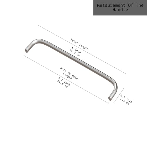 Image of Atlantic Stainless Steel Oval D Dwawer Cabinet Handles 6 Inch (Total Length 152 mm, Hole to Hole 145 mm, Twotone Finish) Pack of 5 Pieces, Pull Handle
