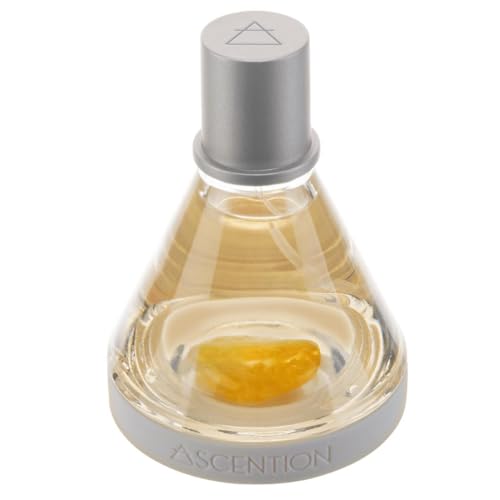 ASCENTION – Ascent to Courage Manifestation Fragrance | Clean Perfume with Citrine Healing Stone Crystal | Skin Safe, Spray Parfum | Woody Fruity Citrus Scent w/Cedarwood, Fig & Vetiver