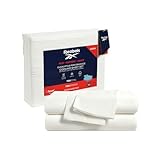 Reebok Twin Size Sheet Set from Tencel Eucalyptus - Soft, Cooling & Breathable for Hot Sleepers, Deep Pocket Up to 17 Inches, 4Pc Hotel Luxury Bedding Set, Bedsheet & Pillowcases (White, Twin)
