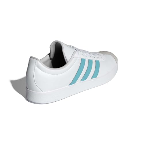 adidas Unisex-Adult Vl Court Mer, White/Semi Mint Rush/Grey, 5 by adidas - Used condition - Image 4