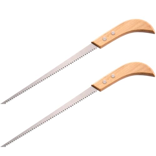 Abaodam 2pcs Heavy Duty Hand Saw for Gardening and Camping Compact Wood Pruning Saws with Ergonomic Handles for Tree Trimming and Outdoor Activities