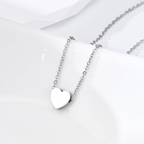 Small Heart Urn Necklaces for Ashes for Women Men Cremation Jewelry Memorial Keepsake Pendant Stainless Steel Urn Locket for Human Ashes Holder4