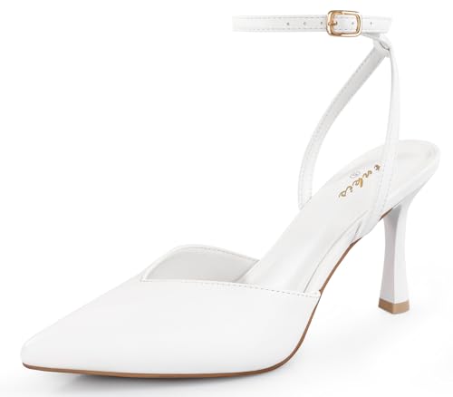 Ankis Slingback Heels for Women Closed Toe Women's Pumps Kitten Heel Wedding Party Casual Dress Shoes