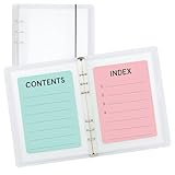 SHANGRLA Large 5x8 and 5x7 Index Card Binder Holder with Clear Plastic Sleeves – 90 Pocket A5 6-Ring Binder for Flashcards, Postcards, Recipe Cards – Small Storage Organizer with Sheet Protectors