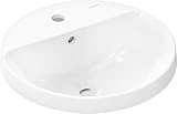  hansgrohe Xuniva S lavabo encastrado, con rebosadero, 1 agujero para grifo, 450x450mm, blanco, 60159450