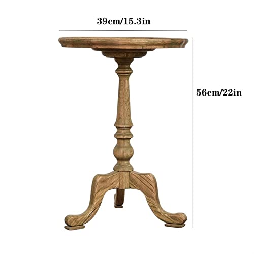 Table d'appoint ronde petite table basse de chevet rétro de chambre et bureau d'angle