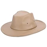 EINSKEY Women's Felt Fedora Hat, Wide Brim Panama Hat with Belt Buckle Trilby Hat