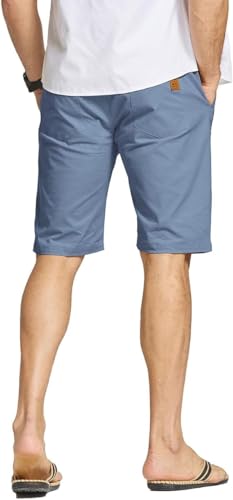 Tansozer Mens Shorts Casual Classic Fit Drawstring Workout Chino Beach Shorts with Elastic Waist and Pockets - Image 3