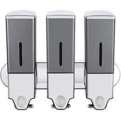 Dispensador Con Palanca TsunNee 1500ML Dispensador de jabón de Bombas triples, dispensador de desinfectante Manual montado en la Pared, champú líquido de Mano, dispensador de Gel de Ducha, Hotel, Oficina