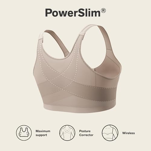 Image of Leonisa Multi-Functional - Posture Corrector Bra Wireless Front Closure Bra for Women Full Coverage