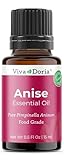 Viva Doria Anise Essential Oil, 100% Pure, Natural, Anise Star Essential Oil, Undiluted, for Aromatherapy | Food Grade, 15 mL (0.5 Fluid Ounce)