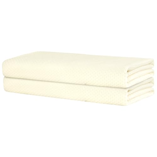 Image of Uxcell Cotton Waffle Quick Dry Bath Towels 2 Pack for Bathroom Gym SPA