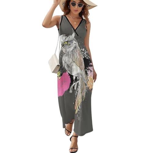 Robe maxi col V décontractée pour vos vacances à la plage