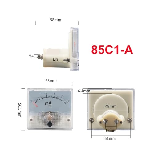 Microampèremètre 85C1-A 3A avec grand cadran rectangulaire haute lisibilité - 2