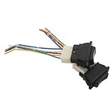 ZUNOXAZ 2PCS 5-Pin Car Power Window Switch with Wiring - Car Slide Out Switch Control Power Window Lift Harness Socket Adapter Accessories for Auto