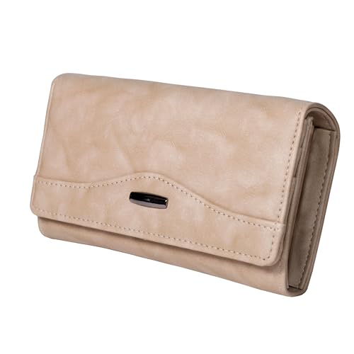 Image of b4bags Ladies Purse for Women | Stylish Vegan Leather Hand Clutch for Daily Use | Wallet for Woman with Multi Compartment | Rakhi Gift for Sister (Beige)
