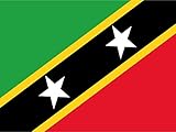 Blechschild 30 x 20 cm National Flagge: St. Kitts & Nevis Saint Kitts - DekoNo7