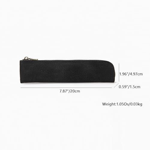 Image of Slim Pencil Case Small Pencil Pouch Pen Case (Black /CV)