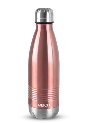Milton Duo DLX 750 Thermosteel 700 ml Water Bottle, 24 Hr Hot and Cold I Leak Proof Lid, ISI Certified I Vacuum Insulated I for Office, Gym, School I Rose Gold