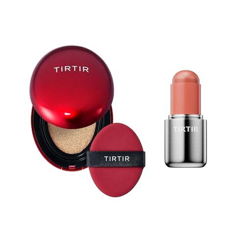 TIRTIR Red Cushion Foundation 24N & Lip and Blush Stick #02 Rose Drizzle