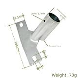 Metal Broom Brush Handle Bracket, 3 Screw Holes Heavy Duty Broom Handle Bracket to Support Fixed Push Broom Handles (23.5mm Diameter)(3pcs) - Image 2