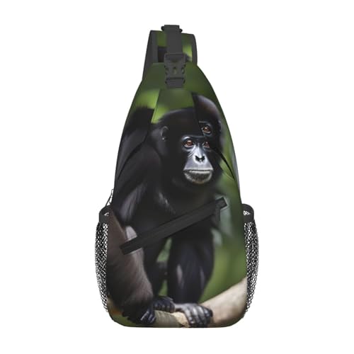 Mochila Crossbody Gibbon Mono Negra para Trekking