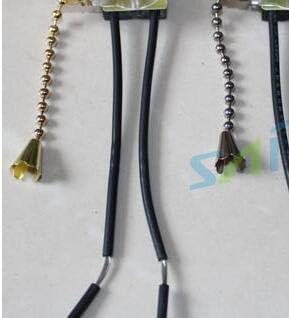 Electrical Equipments Supplies - Table lamps wall lamp floor lamp chandelier hanging chain pull switch extension cord pendant bells Lighting Accessories - (Color: Chrome color, Connector Type: 5pcs)