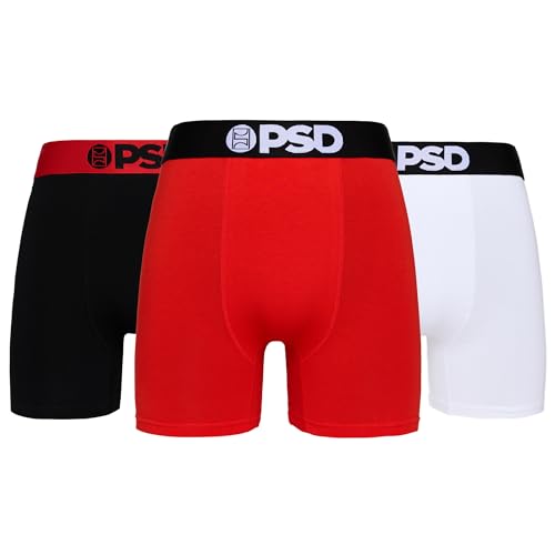 PSD Men's Mid Length Boxer Briefs - 5 Inch Inseam Breathable and Supportive Men's Underwear with Moisture-Wicking Fabric