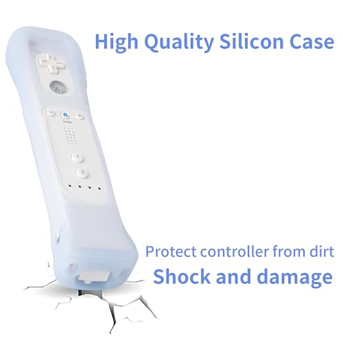 Image of 2 Pack Motion Plus Adapter with Silicon Case Sensor W for Wii Remote Controller,Motion Plus Adaptor Accelerator(White).