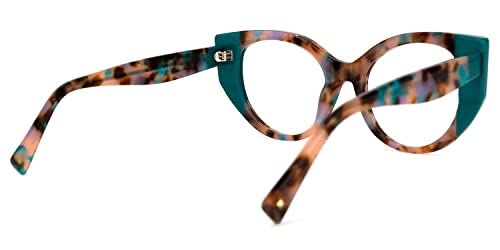 Image of VOOGLAM Stylish Oversize Cat-eye Blue Light Glasses for Women Anti Eyestrain Dry Eyes Eyewear Kornegay