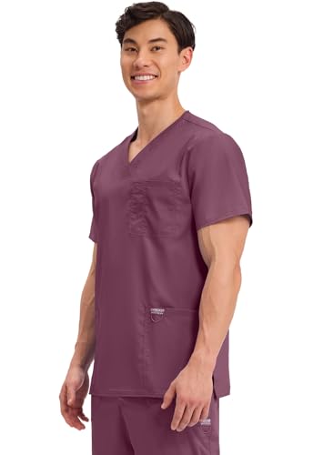 Image of Cherokee WW Revolution V-Neck Scrub Top for Men with 3 Pockets