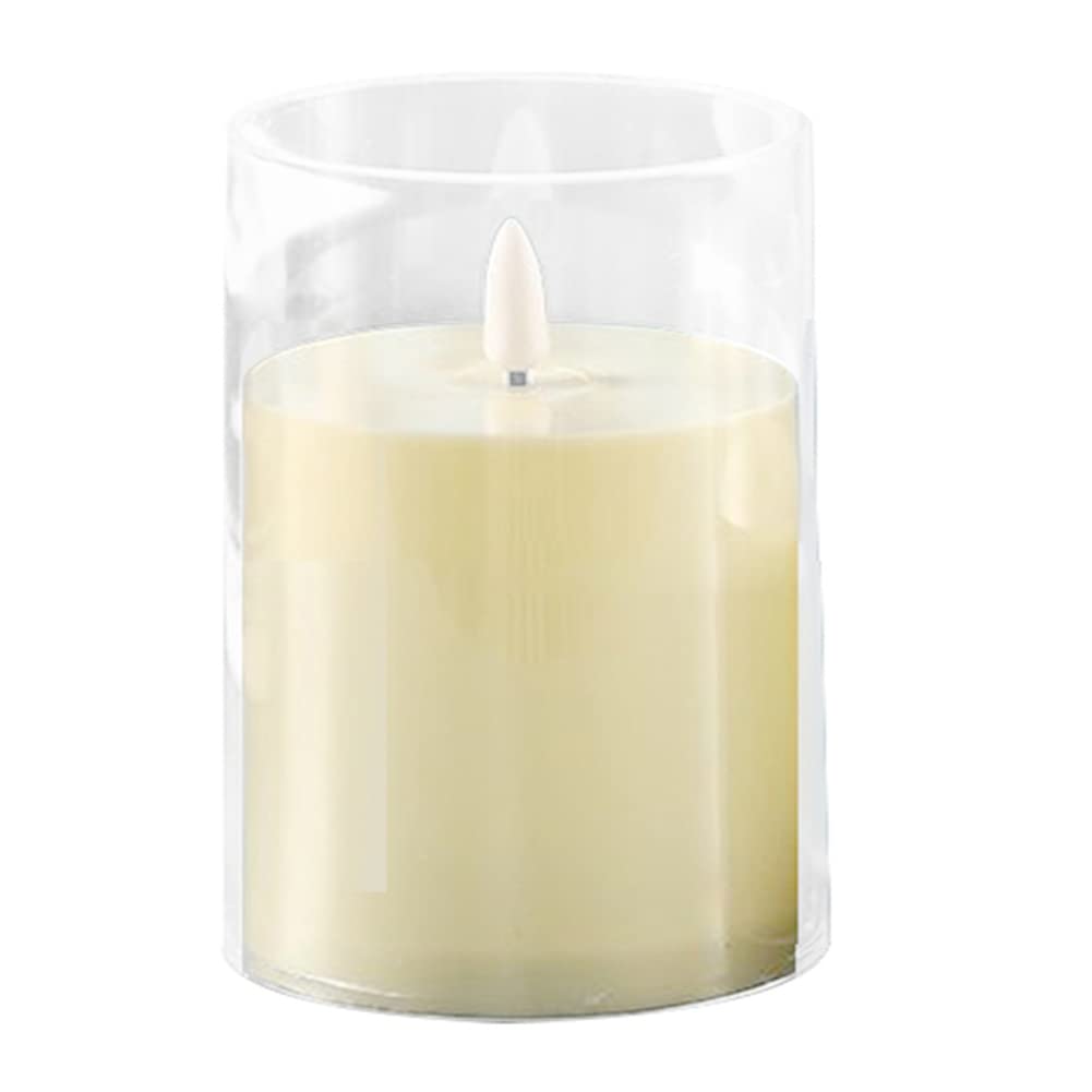 TANGSIYANG Led Candles LED Candle Atmosphere Lamp Plastic Flameless Candlesticks Durable Lights for Birthday Party Supplies(7.5x12.5cm)
