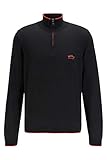 organic cotton BOSS Herren Ziston_s21 10230532 01 Pullover, Black2, XXL EU