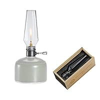 Campingmoon Camping Gaslampe Portable Gaslaterne Outdoor Zelt Candle Lampen mit Holzkoffer