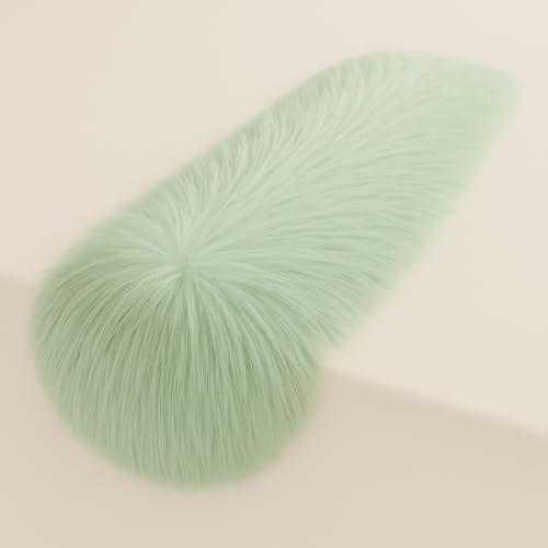 FabricLA Mint Table Runner | Faux Fur Table Runners | 24 X 72-Inch Long Fluffy Snow Christmas & Holiday Decor | Dining Table Runner