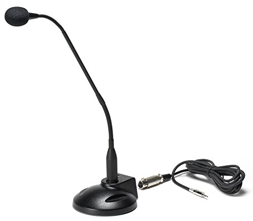 Sound Tech GN-3 18 Inch Professional Uni-Direction Noise Canceling Gooseneck Microphone with 10 FT Cord and 3.5mm Stereo Plug