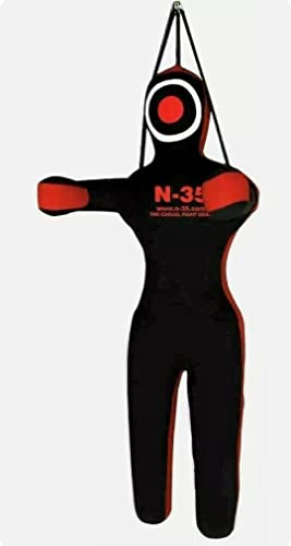 Muñeca Dummy MMA de 180 cm, color rojo de N-35, saco de punching, judo, boxeo, lucha, MMA, grappling, Ju Jutsu, muñeca lanzadora (sin relleno)