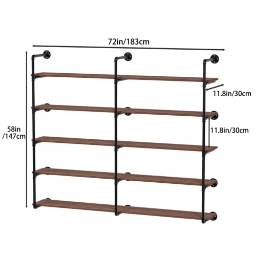Industrial-Pipe-Shelf-5-Tier72-inch-Industrial-Wall-Shelves-with-Solid-Wood-PlankPipe-Shelving-Wall-Mounted-for-FarmhouseFloating-Pipe-Book-Shelves-for-Kitchen-and-Bar-Shelving