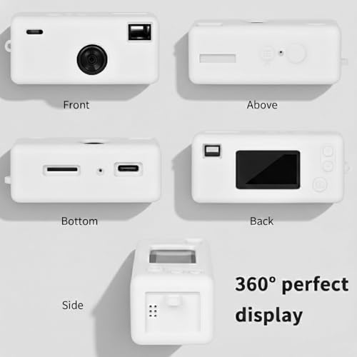 Funda de silicona para cámara Kodak CHARMERA keychain blanca miniatura 6