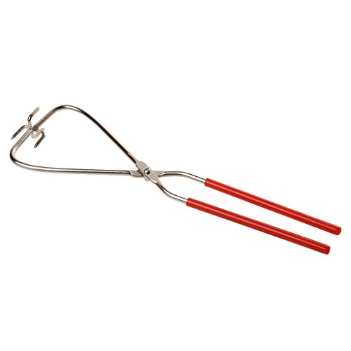 F Fityle Outils De Poterie en Métal Dégoulinant De Handcraft D'outil d'argile De Pinces avec La Couverture en Caoutchouc Rouge