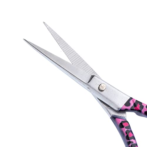 The Quilted Bear Pink Leopard Print Embroidery Scissors, Sharp 3.5" Blades for use as Embroidery Cross Stitch, School - Image 3